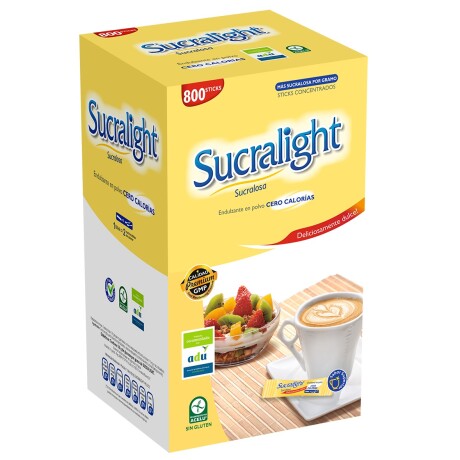 Caja X800 Edulcorante Sucralight en Polvo Sticks 001