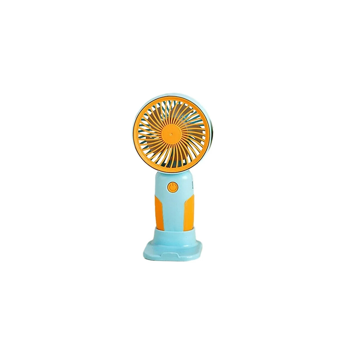 Mini ventilador portátil con base - Amarillo 