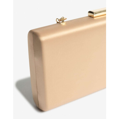 Clutch Con Correa Dorado Oro Claro