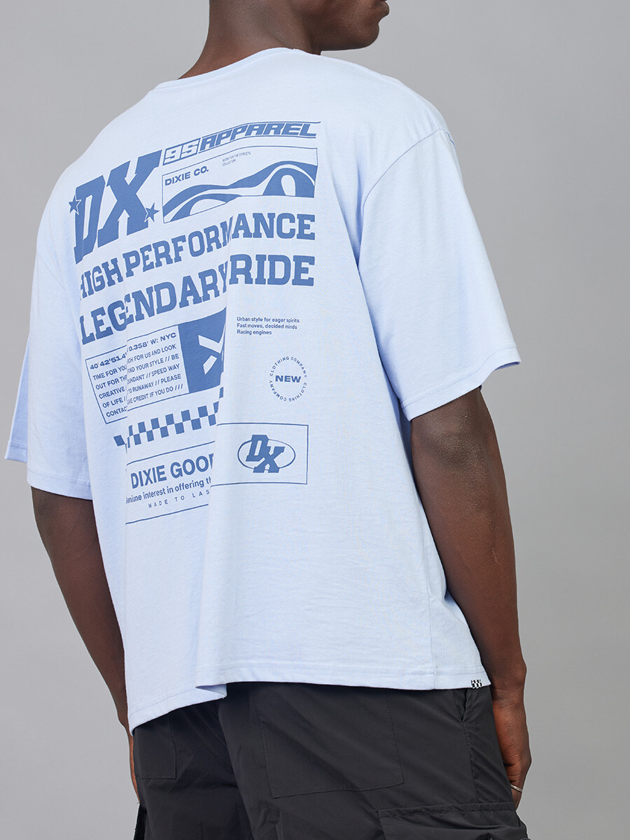 T-SHIRT MANABI DIXIE Celeste