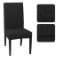Funda Para Silla Comedor Cubre Asiento Elastizada Y Lavable Variante Color Negro Grisáceo