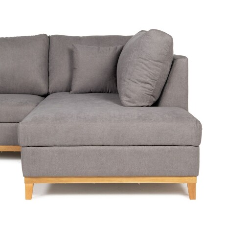 Rinconera Belfast - Tela Microfibra - Chaise derecho 2160 (Grafito)