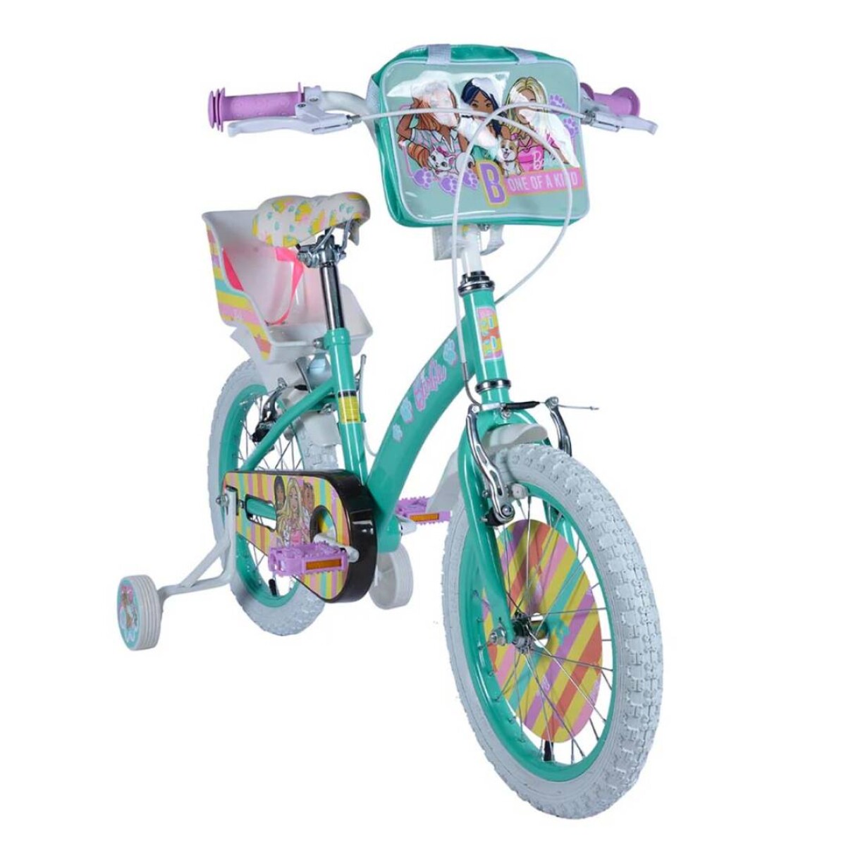 Bicicleta Mattel Barbie Rodado 16 - Verde Agua 