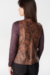 Chaleco Leather Fisher Marron