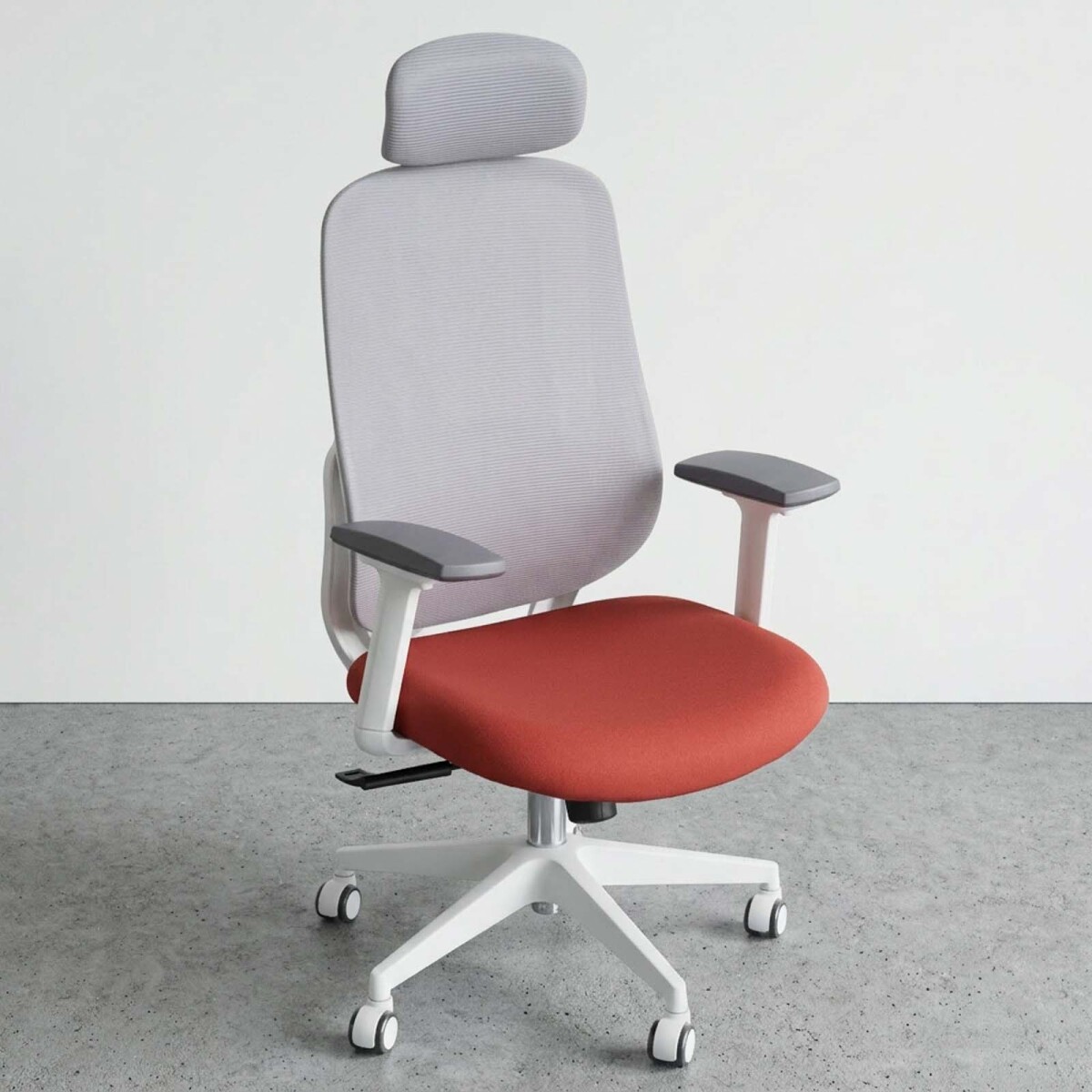 SILLA DE OFICINA - MALLA BLANCO DAMASCO 