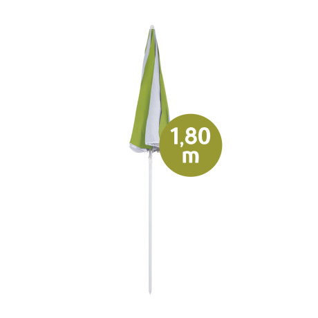 Sombrilla Playa Jardin Clásica MOR 1,80 M FPS 70 Aluminio Verde/plata