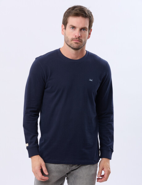 REMERA LISA DE ALGODÓN Azul