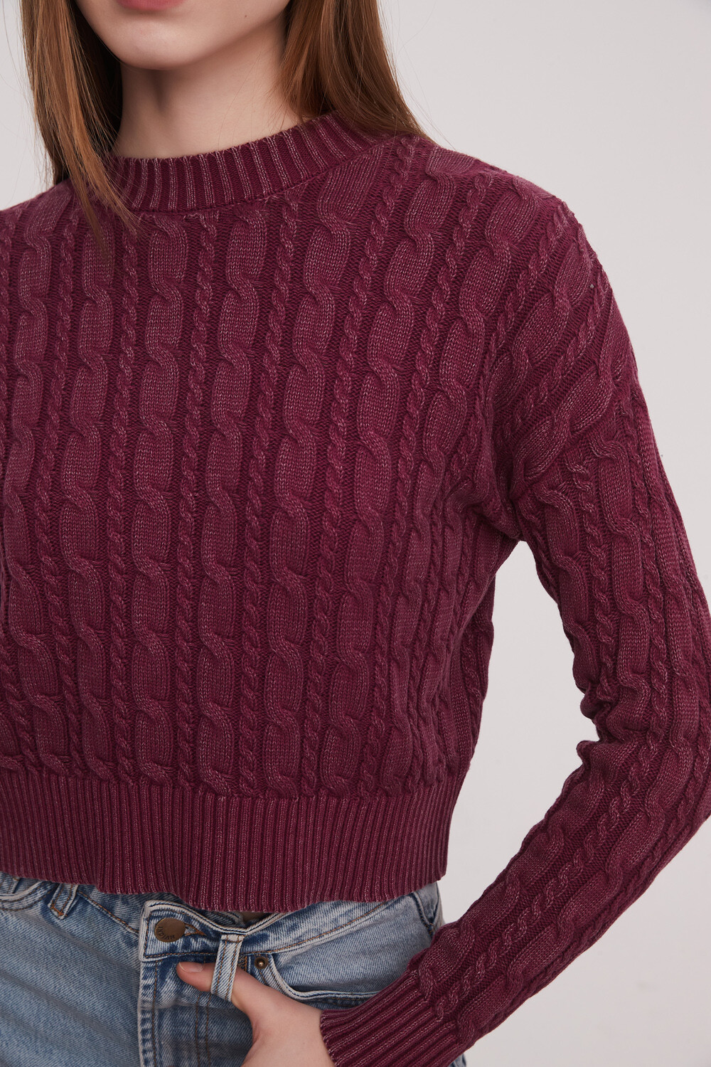 Sweater Linni Bordeaux Oscuro