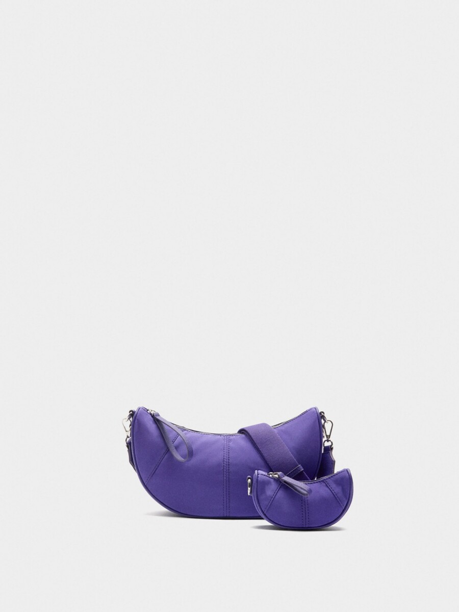 Bolso Bandolera De Nylon violeta