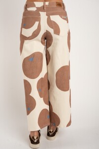 Jean Wide Leg Estampado Print