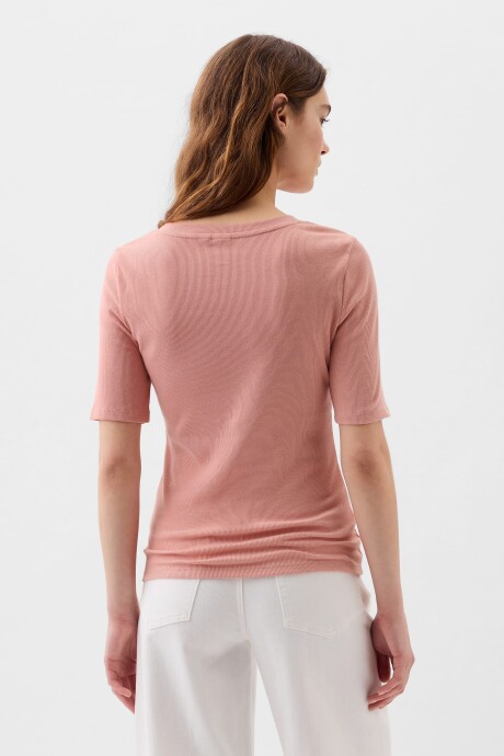 Remera Manga Corta Con Botones Mujer Pink Rosette 16-1518