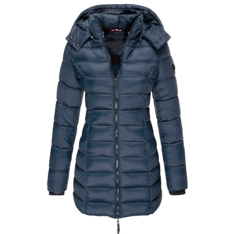 Campera Parka Uzspace Impermermeable Con Capucha Dama Azul