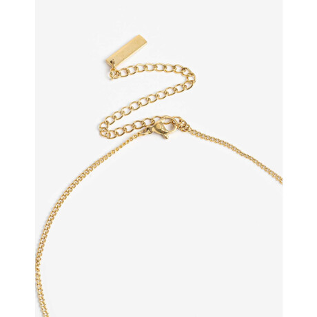 Cadena Corta con Dije Metal Dorado