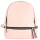 Mochila Canva en cuerina con doble cierre Rosado