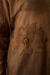Camisola red flores bordadas marrón