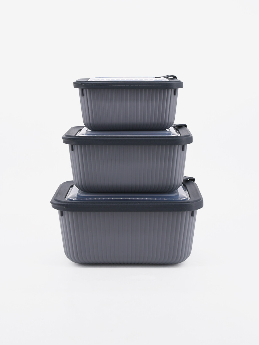 CONTENEDORES LINE SET X 3 - GRIS 
