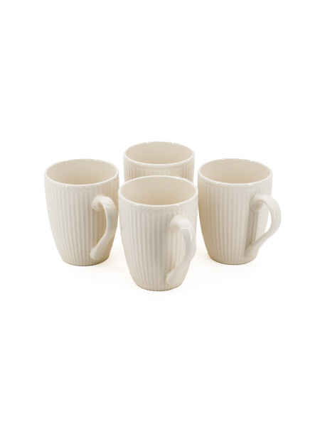 TAZA BLANCA PACK X4 BLANCO
