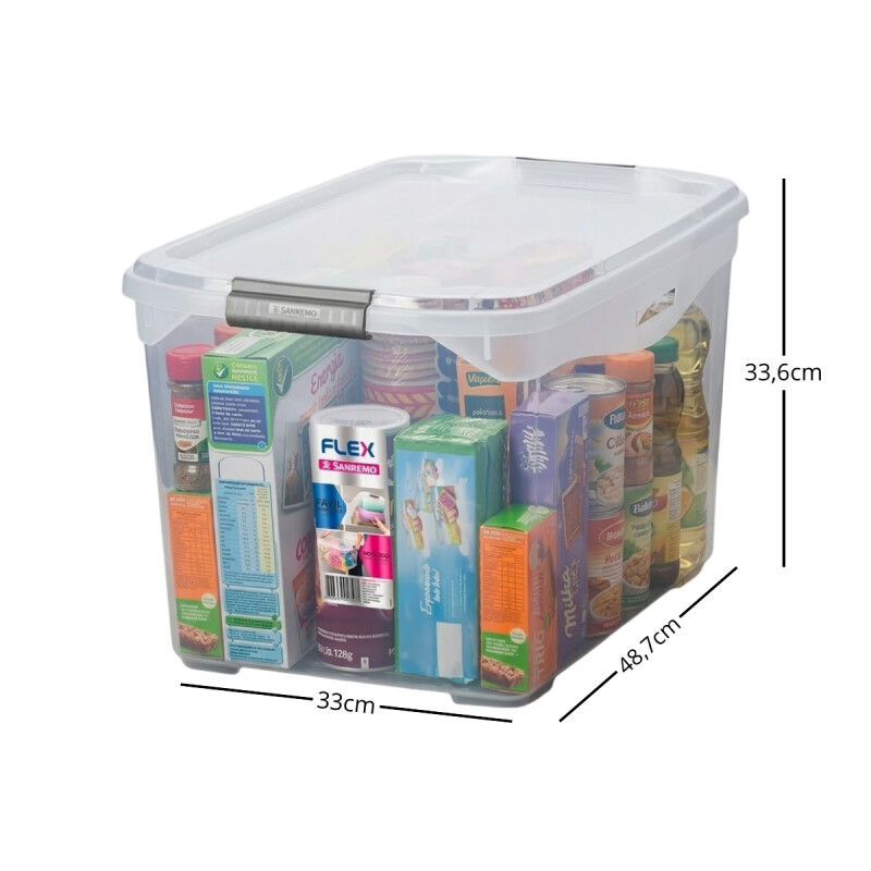 Caja organizadora 20 lts TRANSPARENTE