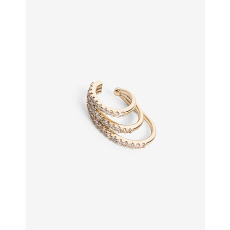 Aro Cuff Triple Bañado En Oro Dorado