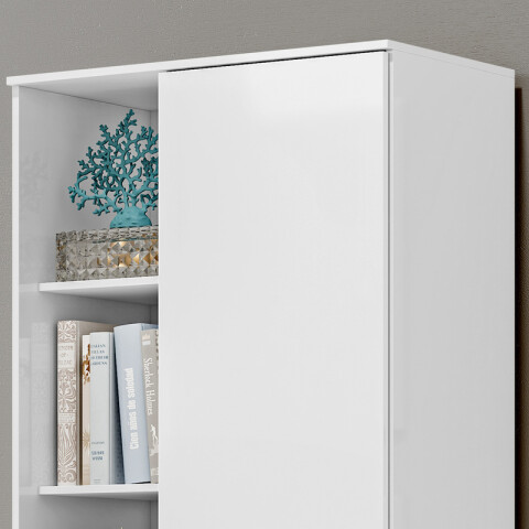 Multiuso Organizador Zapatera Lince 2 Puertas 7 Estantes con Nichos - Blanco Multiuso Organizador Zapatera Lince 2 Puertas 7 Estantes con Nichos - Blanco