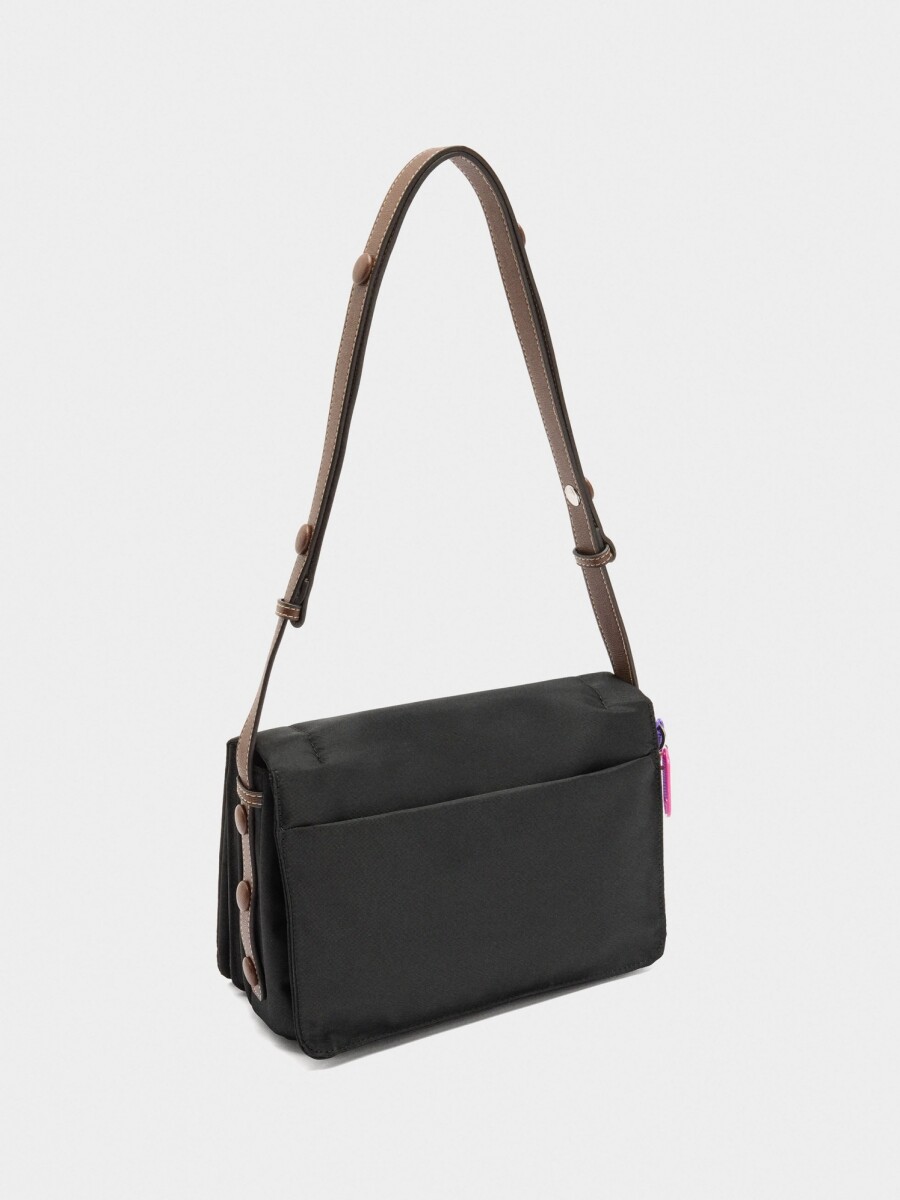 Bolso Bandolera De Nylon S negro