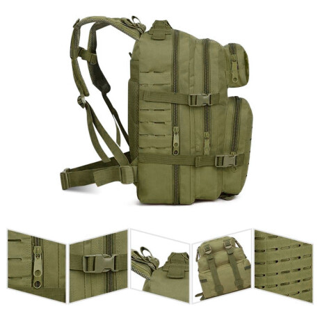Mochila Táctica Estilo Militar para Camping Senderismo Viaje Verde