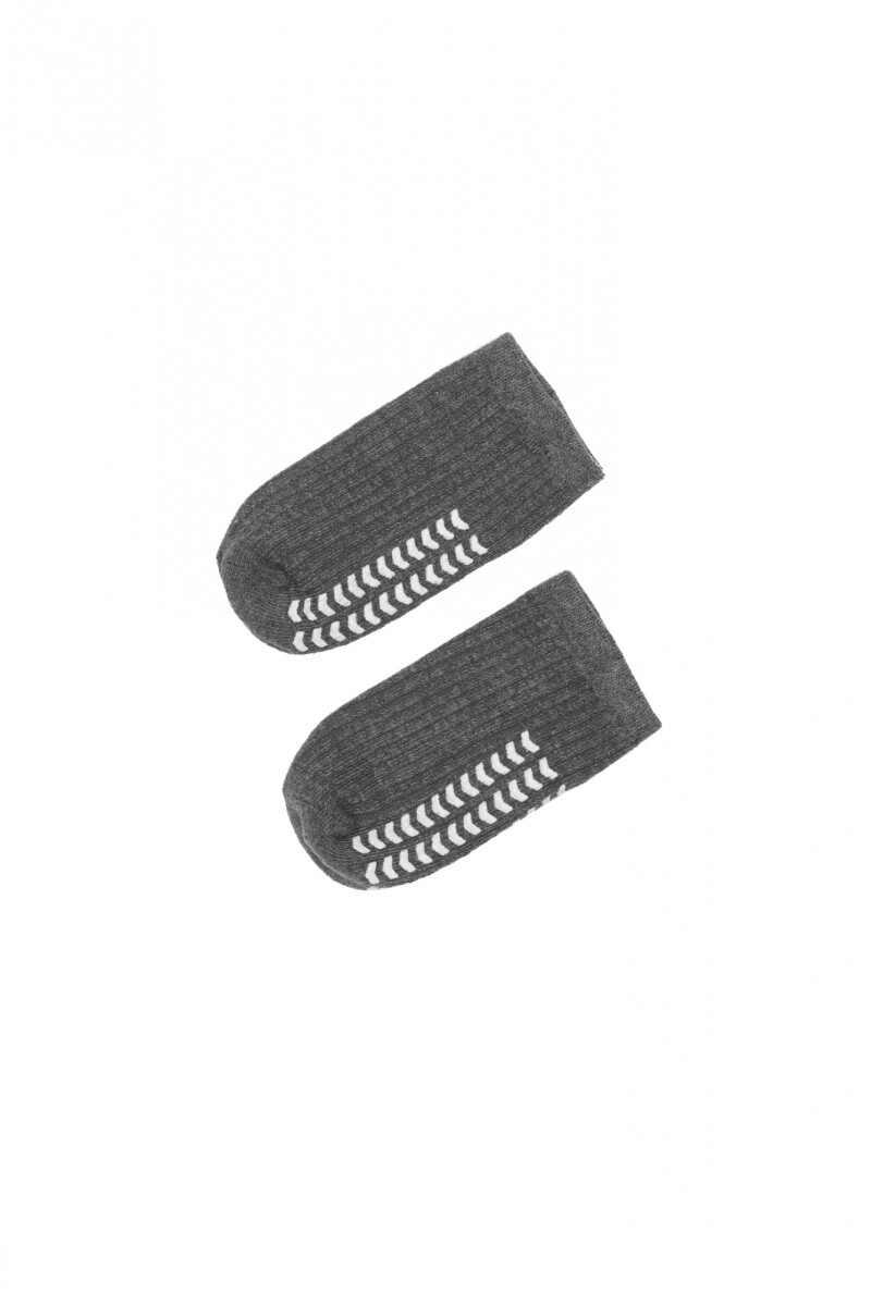 Medias c/antideslizante - Gris 
