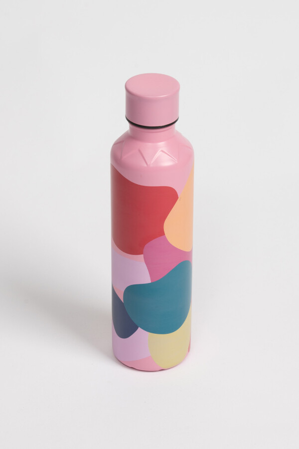 Botella de acero estampa Abstracta rosa