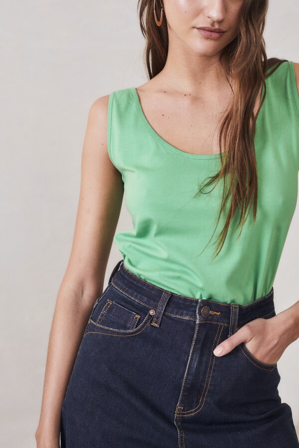 Musculosa Algodón Verde