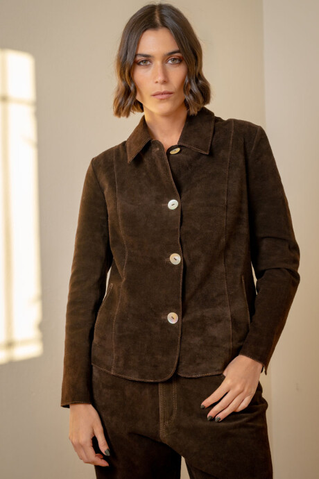 Blazer cloe Chocolate gamuza