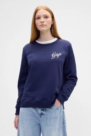 Buzo Deportivo Logo Mujer New Navy