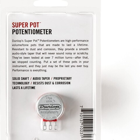 JIM DUNLOP 250K SUPER POT SPLIT 25/-BULK JIM DUNLOP 250K SUPER POT SPLIT 25/-BULK