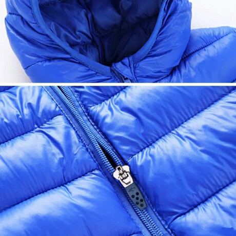 Campera Abrigo Topper Inflada Con Capucha P/ Niños Azul indigo