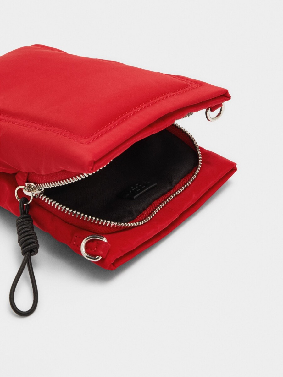 Bolso Bandolera De Nylon rojo