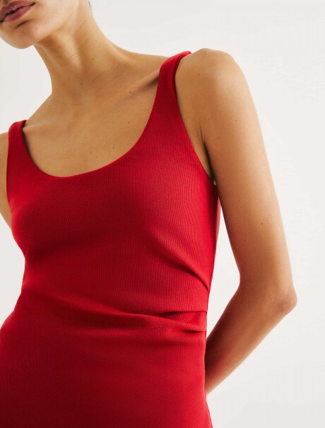 VESTIDO CORTO AJUSTADO ROJO
