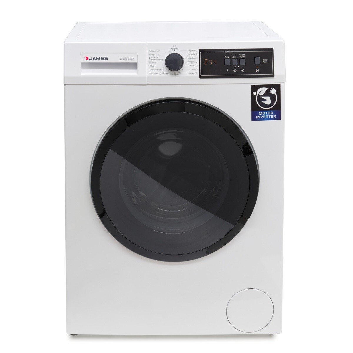 Lavarropas Carga Frontal James Lr 7990 Inv 7kg Inverter Eh Color Blanco 