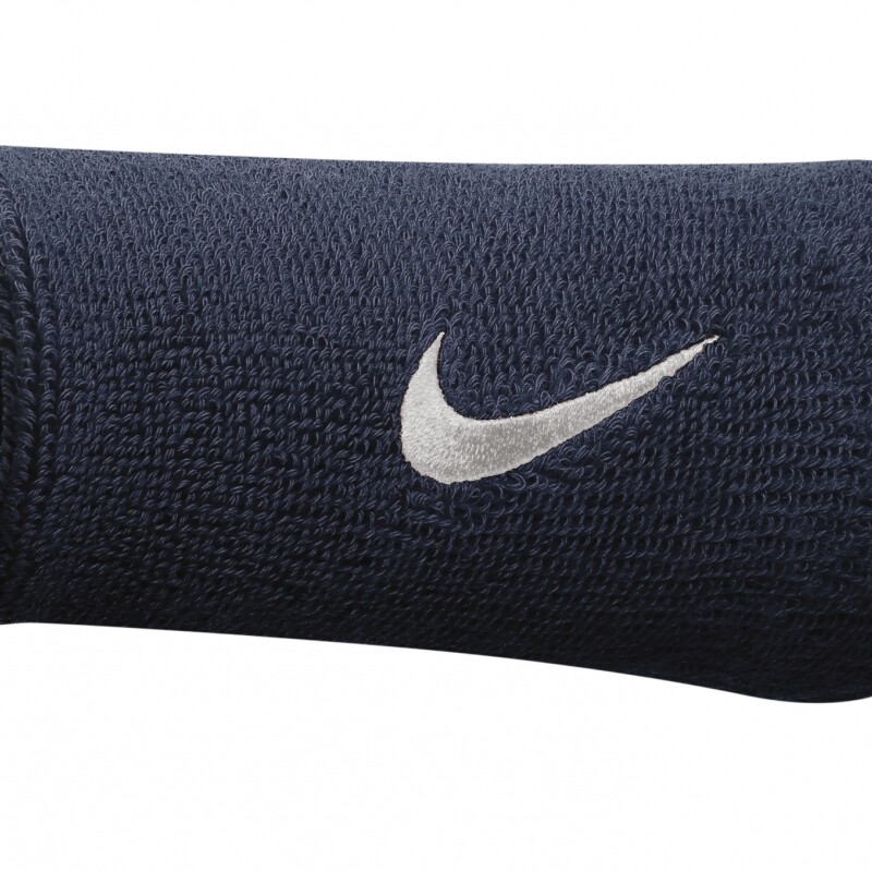 Muñequeras Nike Swoosh Doublewide Wristbands Unisex Azul