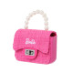 Cartera Barbie con perlas rosa