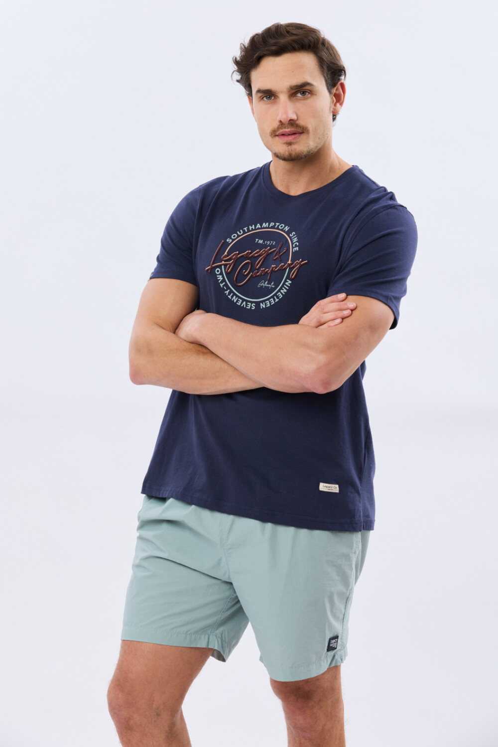 SHORT DE BAÑO LISO Denim