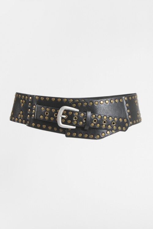 Cinturón faja tachas negro