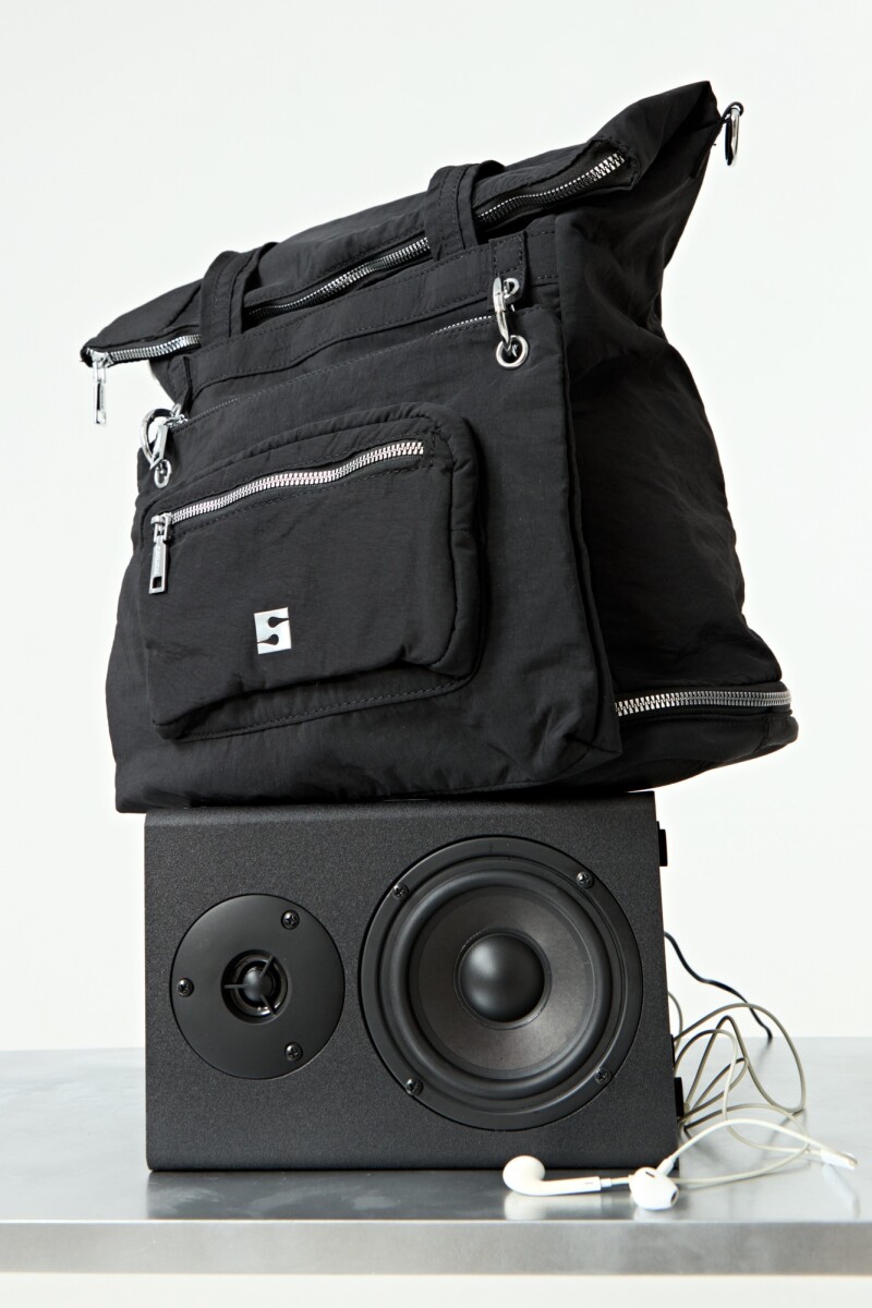 Mochila shopper con bolsillo removible - negro 