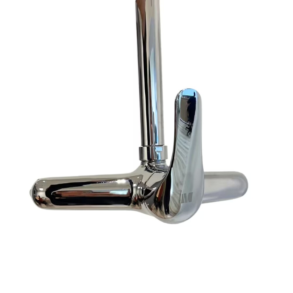 Grifería de Cocina Monocomando de pared pico alto Murdock Cromado Brillante Grifería De Cocina Monocomando De Pared Pico Alto Murdock Cromado Brillante