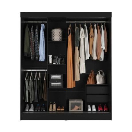 Ropero 3 Puertas Wardrobe Negro Mate