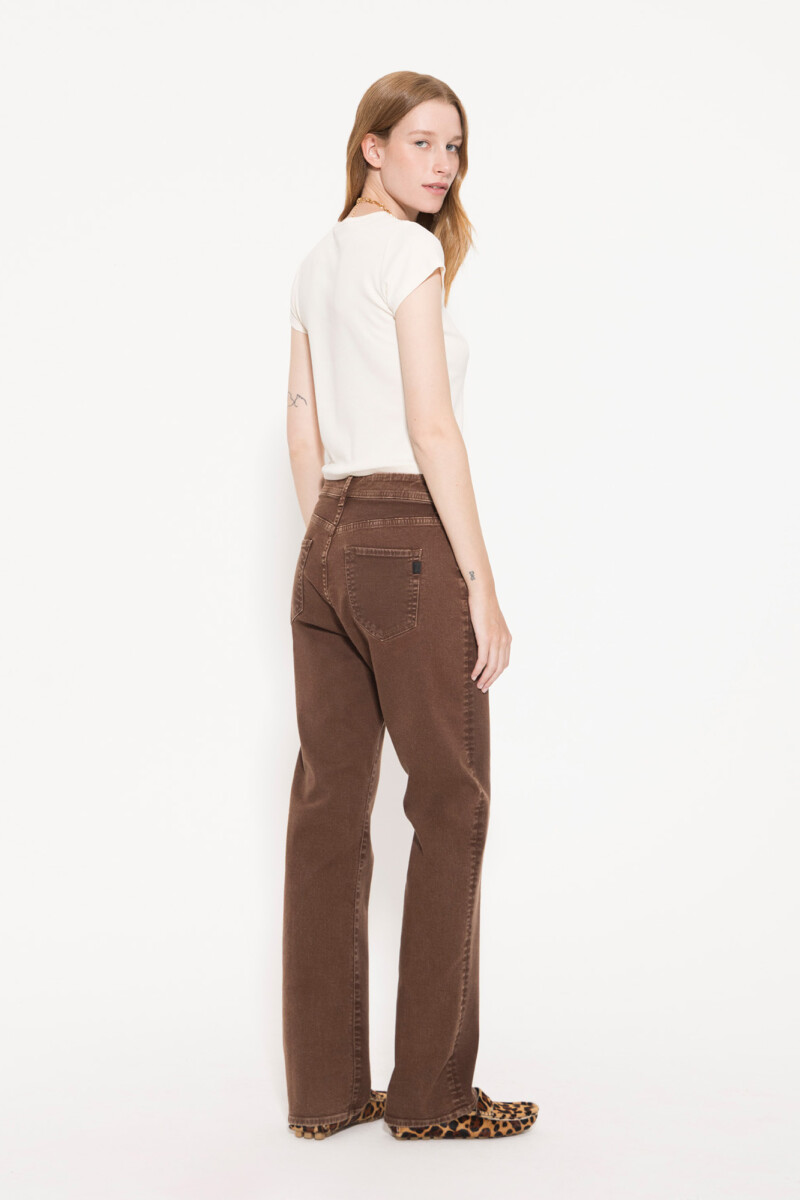 JEANS STRAIGHT BROWN Chocolate