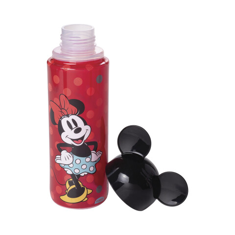 Botella Plástica con Tapa 3D Minnie 500 ml ROJO
