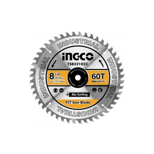 DISCO PARA ALUMINIO INGLETADORA 8 1/4" 60 DIENTES INGCO Disco Para Aluminio Ingletadora 8 1/4" 60 Dientes Ingco