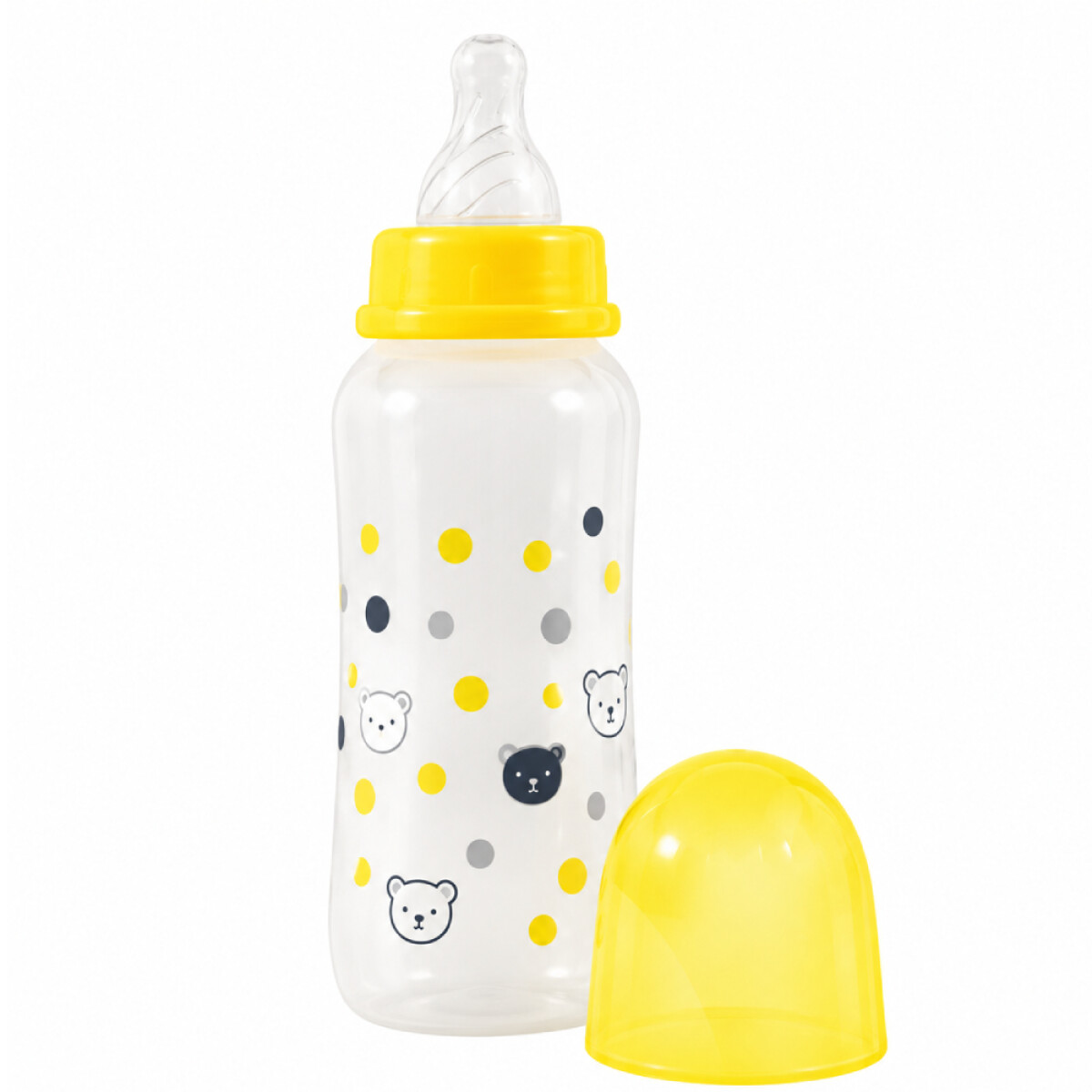 Mamadera True Decorada Silicona Redonda 0-6 Meses 250ml 