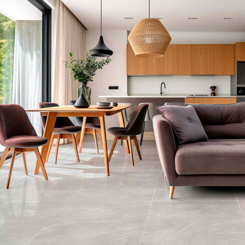 Ceramica 43X43 Gris Tipo Marmol Brillo Piso Pared GAMAS DE GRIS