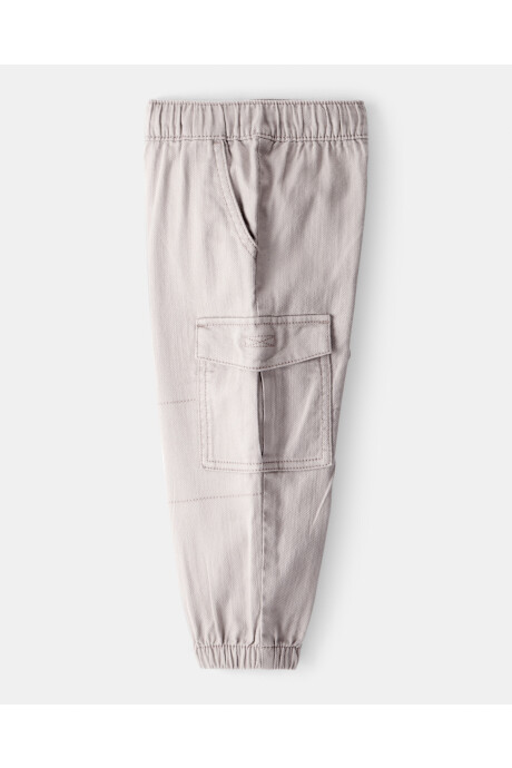 Pantalón cargo de algodón, gris Sin color