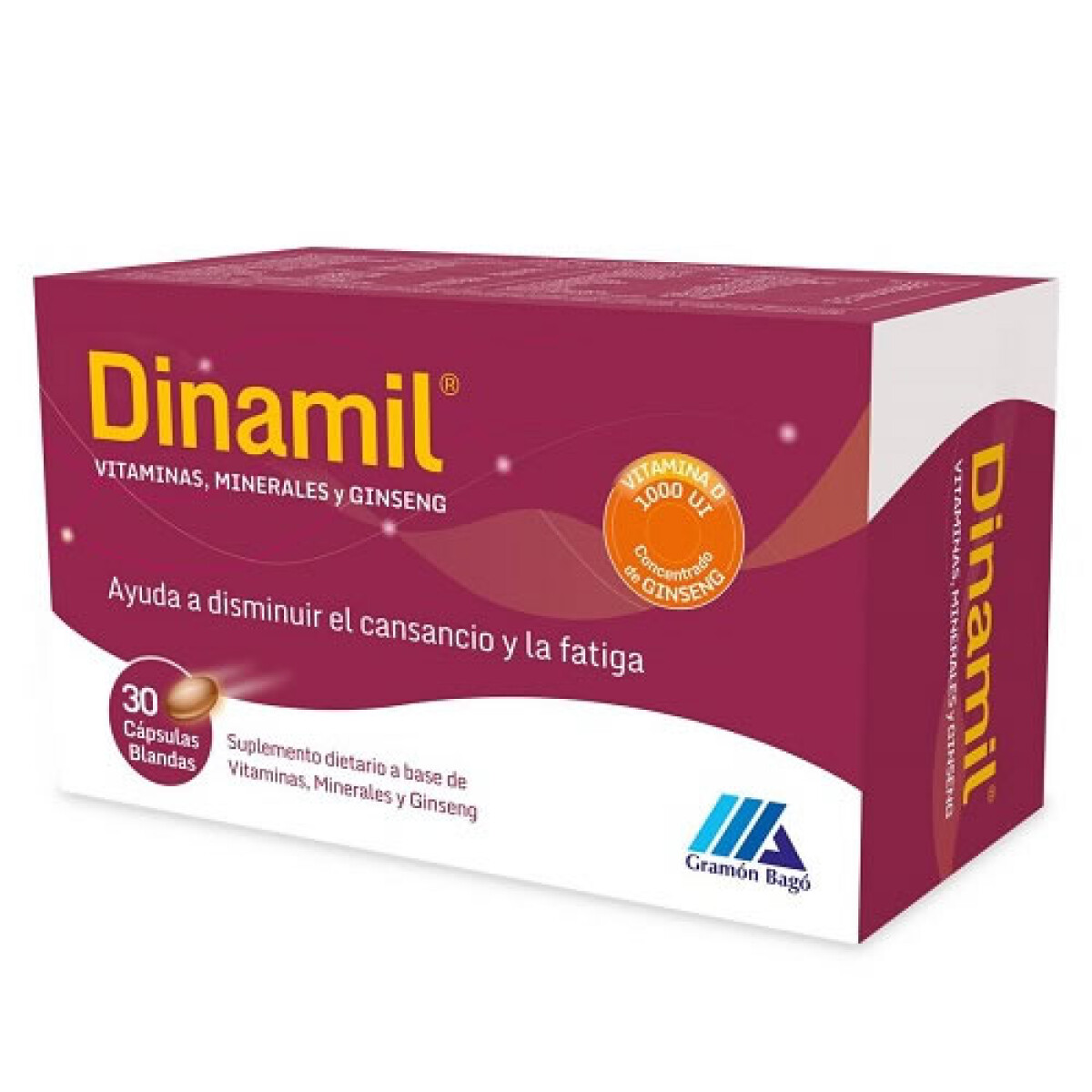 Dinamil X30 Cápsulas Blandas Suplemento Energético 
